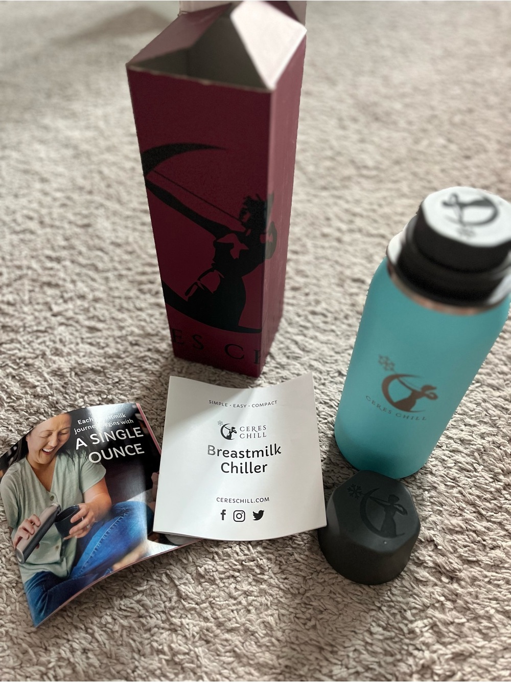 Ceres Chill Breastmilk Chiller Bottle - Teal